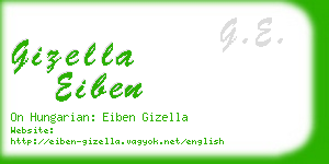 gizella eiben business card